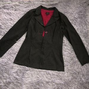 My Michelle Black Pinstripe Blazer Size 11/12